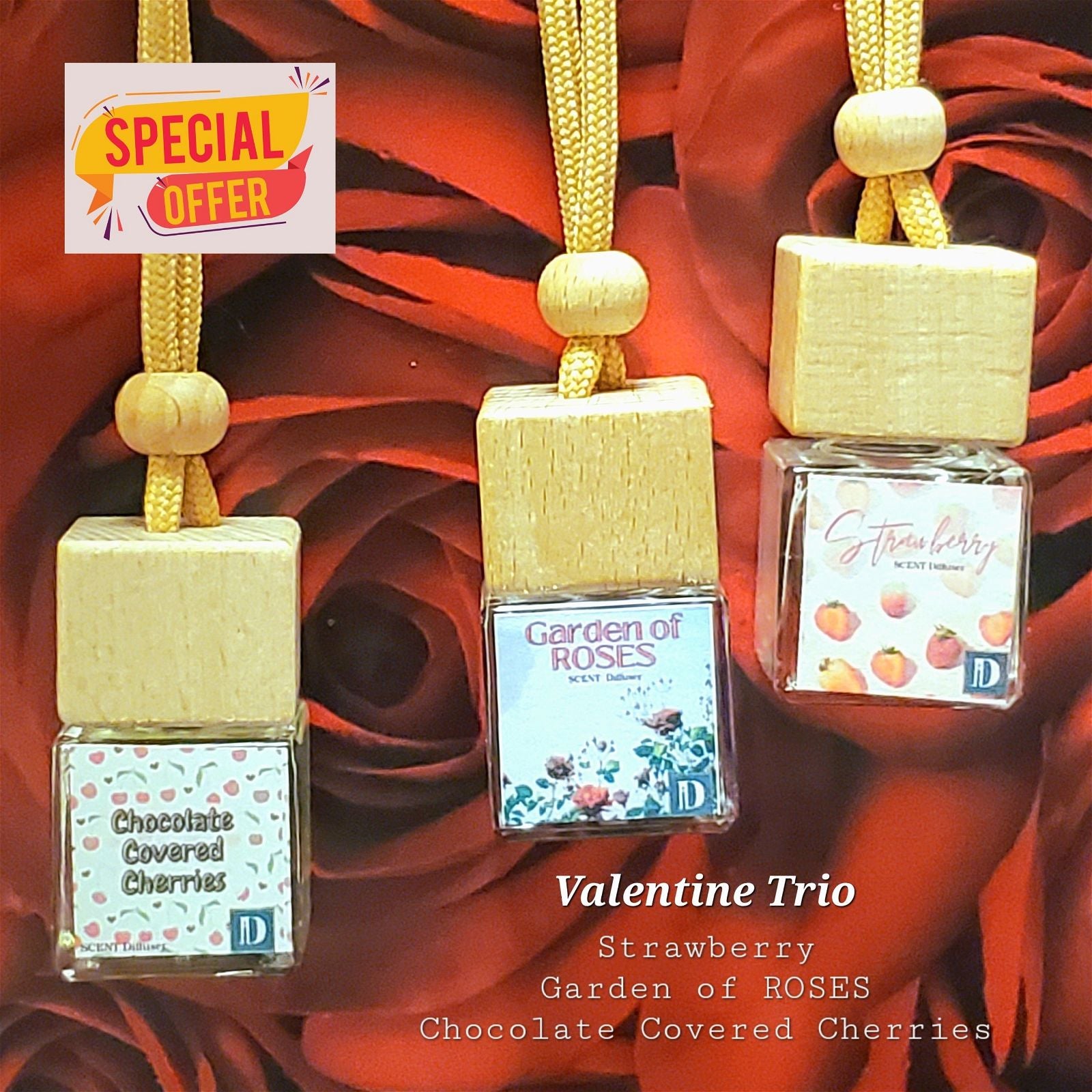 Valentine Trio SCENT Diffuser (Air Freshener) | Variety - D SCENT 