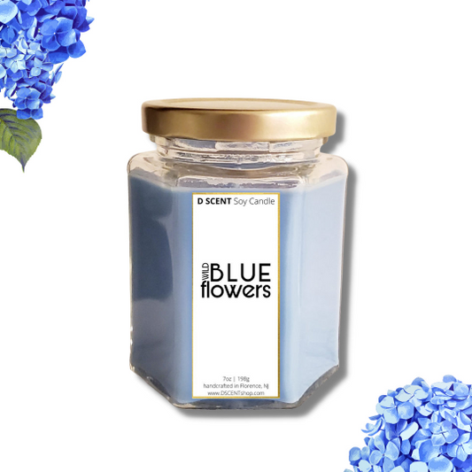 WILD BLUE flowers Soy Collection - D SCENT 