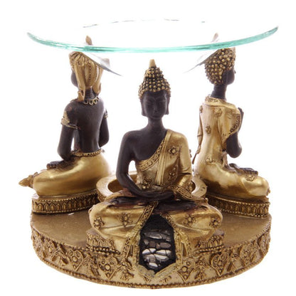 Gold and Brown Buddha Oil Burner / Wax Warmer - D SCENT 