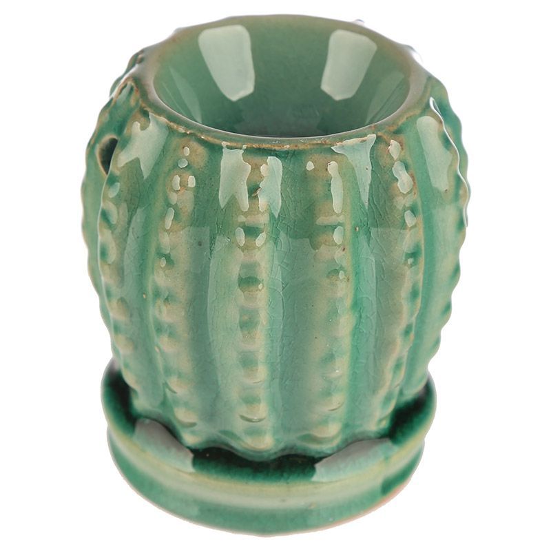 Mini Ceramic Cactus Oil Burner / Wax Warmer - D SCENT 