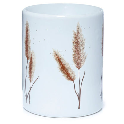 Pampas Grass print Ceramic Oil Burner / Wax Warmer - D SCENT 