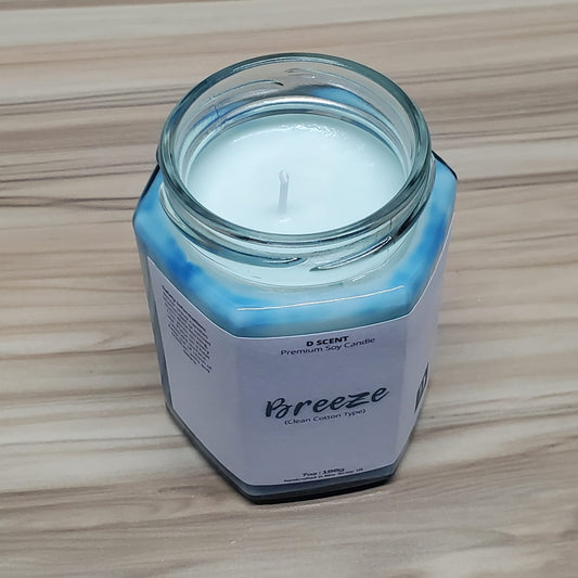 Breeze Soy Candle | Large Hex Jar