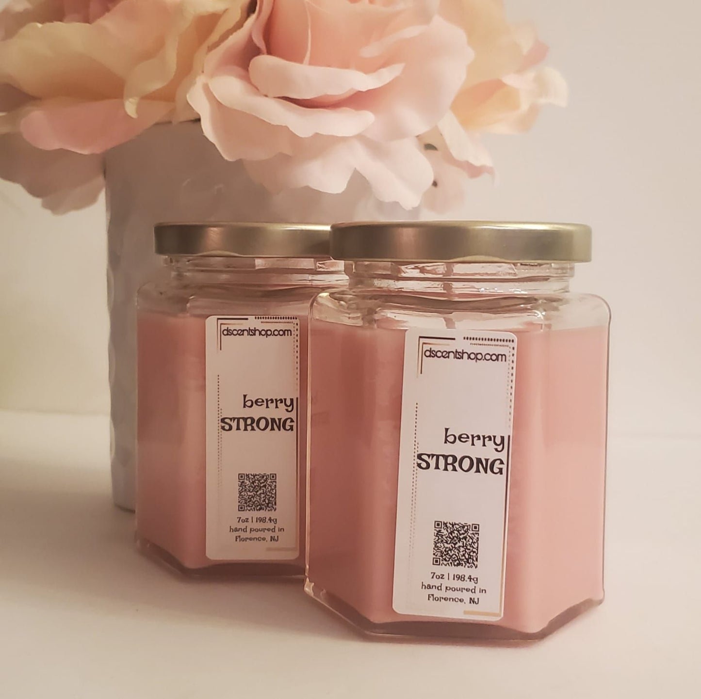 berry STRONG Soy Candle | Large Hex Jar - D SCENT 