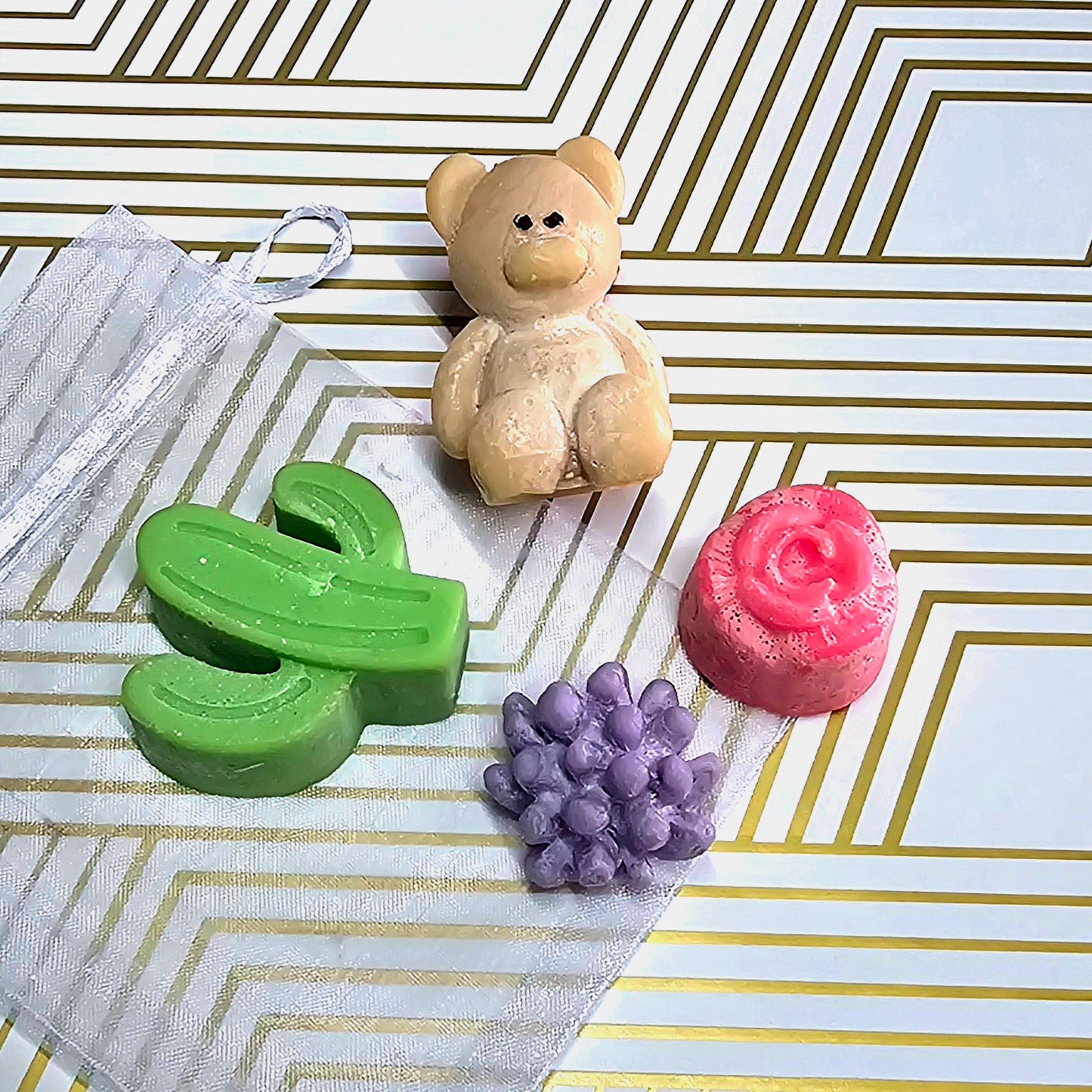 Teddy Bear Cactus Melts, Soy Wax, Aromatic Tarts, Home Frangrance, Boho Style