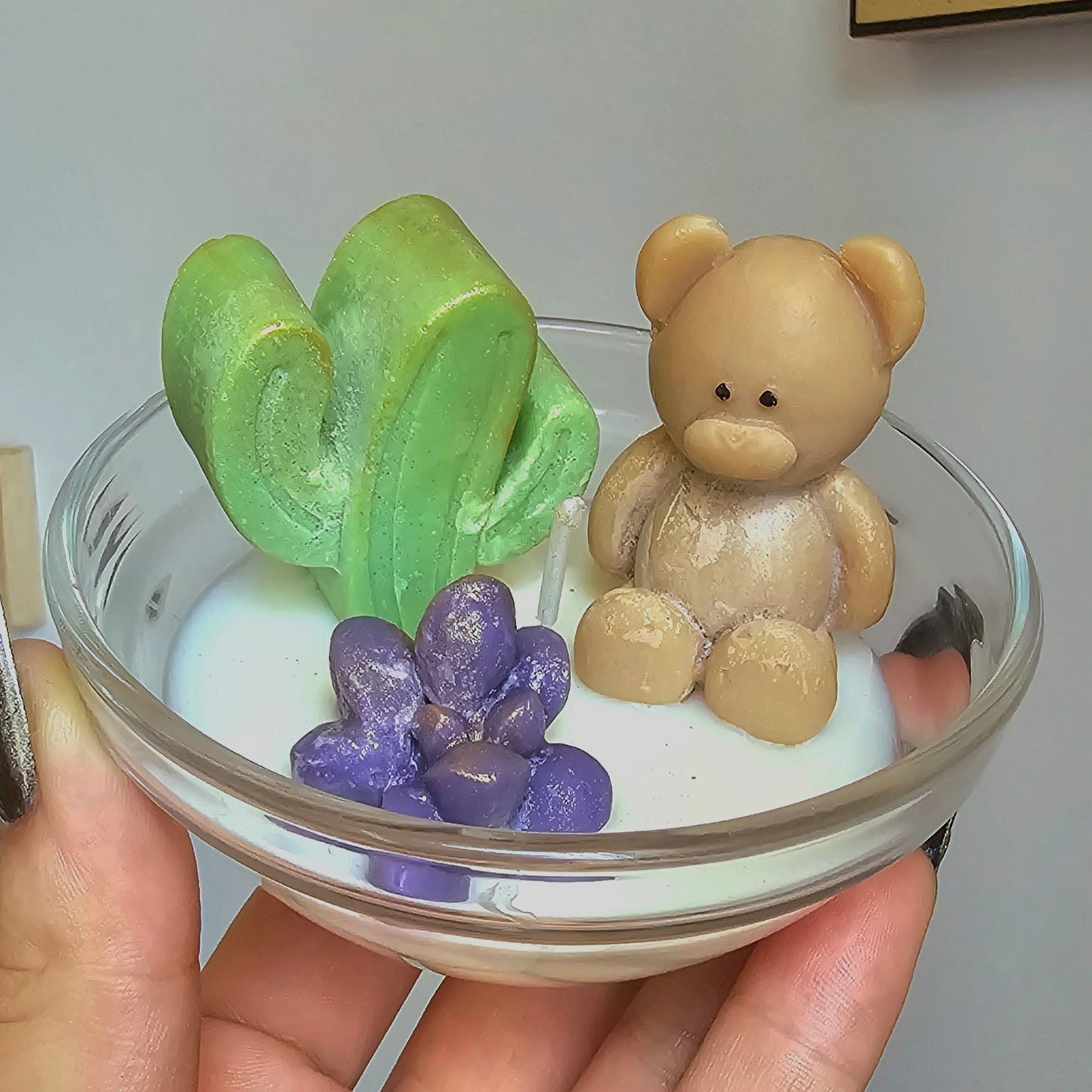 Teddy Bear Cactus Mini Candle, Handmade, Soy Wax, Aromatic, Home Frangrance, Boho Style