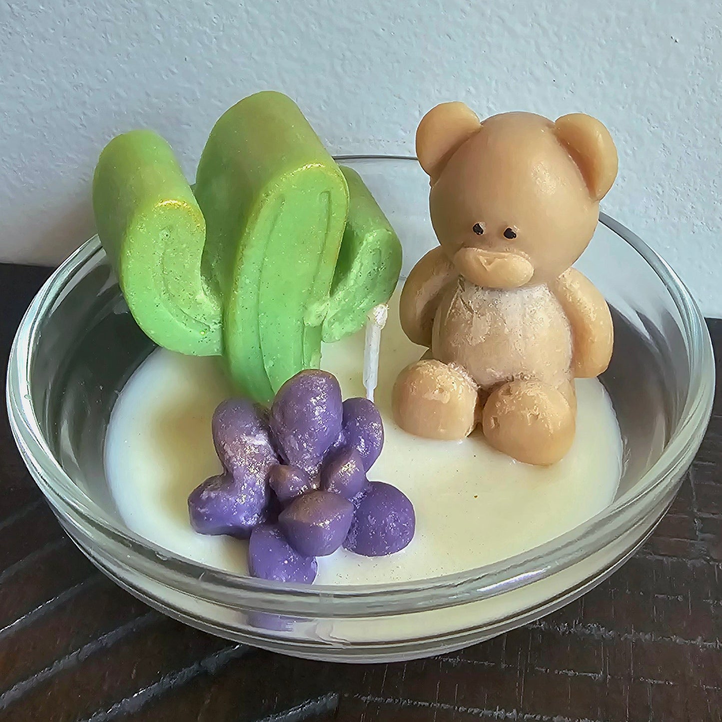 Teddy Bear Cactus Mini Candle, Handmade, Soy Wax, Aromatic, Home Frangrance, Boho Style