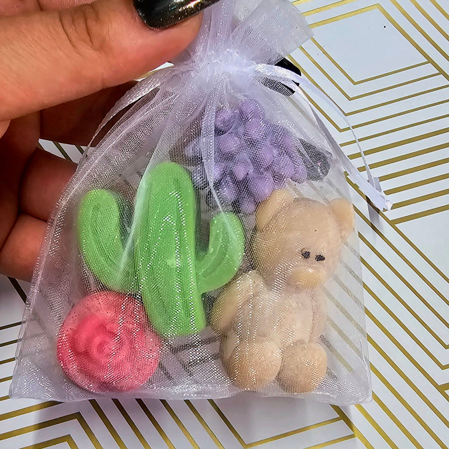 Teddy Bear Cactus Melts, Soy Wax, Aromatic Tarts, Home Frangrance, Boho Style