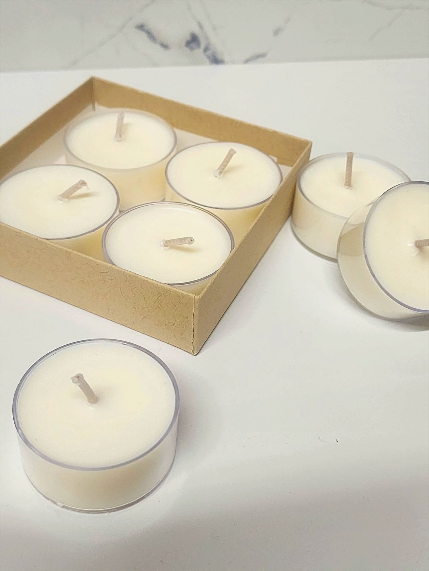 unSCENTed Soy Tealight | Set of 4 - D SCENT 