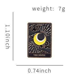 The Moon Tarot Card Enamel Pin