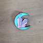 Moon and Crystal Cluster Enamel Pin