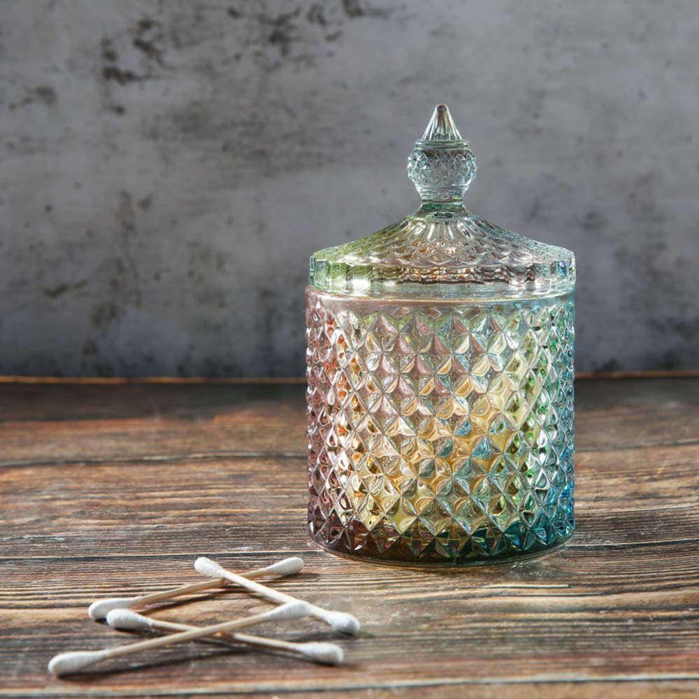 Modern European Colorful Glass with Raw Crystals and chips | Luxury Candles