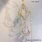 Clear Quartz | Crystal Wind Chime Moon and Sun Catcher