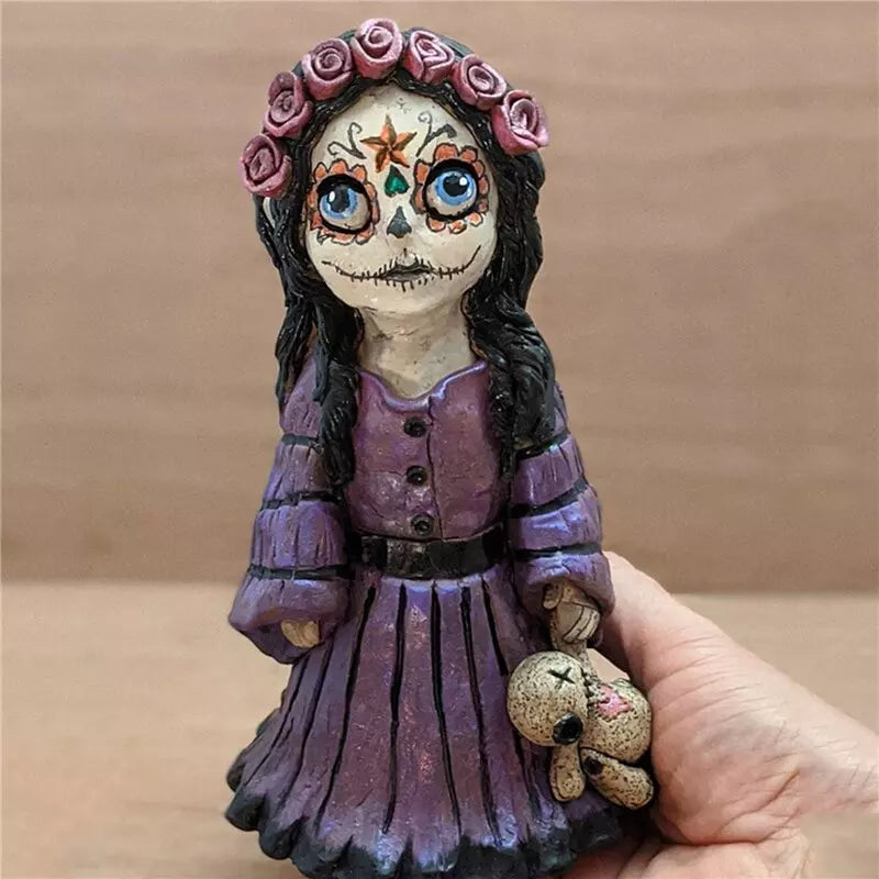 Girl with Doll Backflow Cone Incense Burner