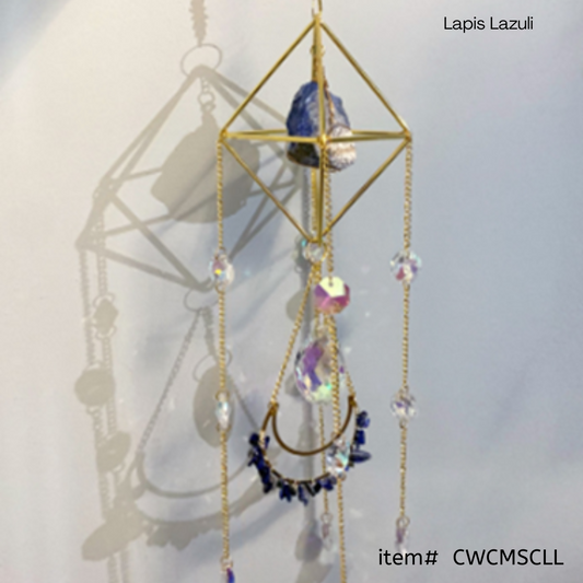 Lapis Lazuli | Crystal Wind Chime Moon and Sun Catcher *ARRIVING SOON*