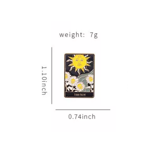 The Sun Tarot Card Enamel Pin