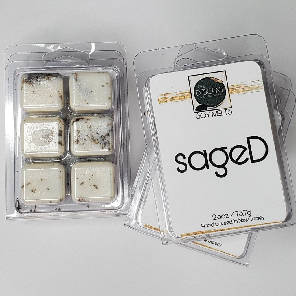 sageD Soy Wax Melts | Clamshell